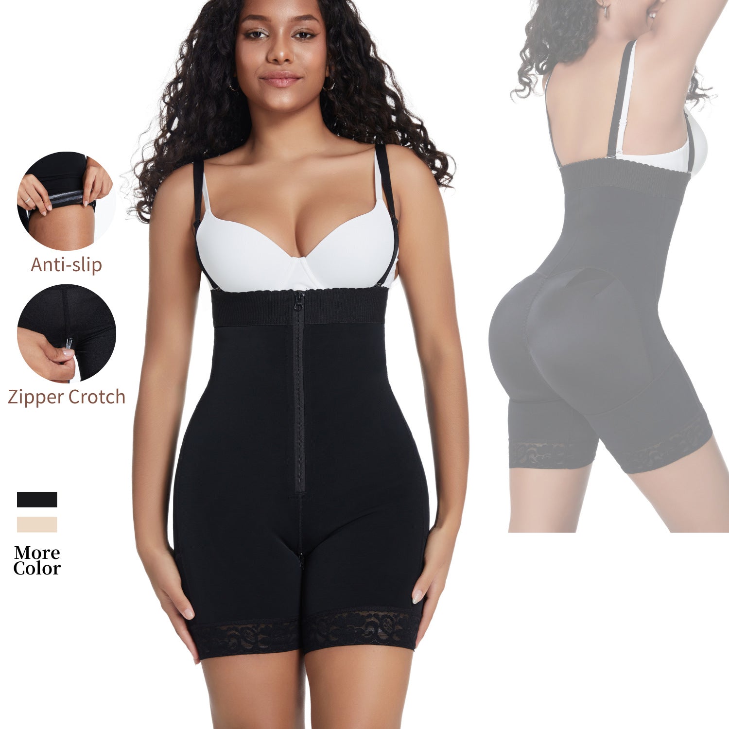S52300 Selecfit Bodysuit R\Straps center zip...